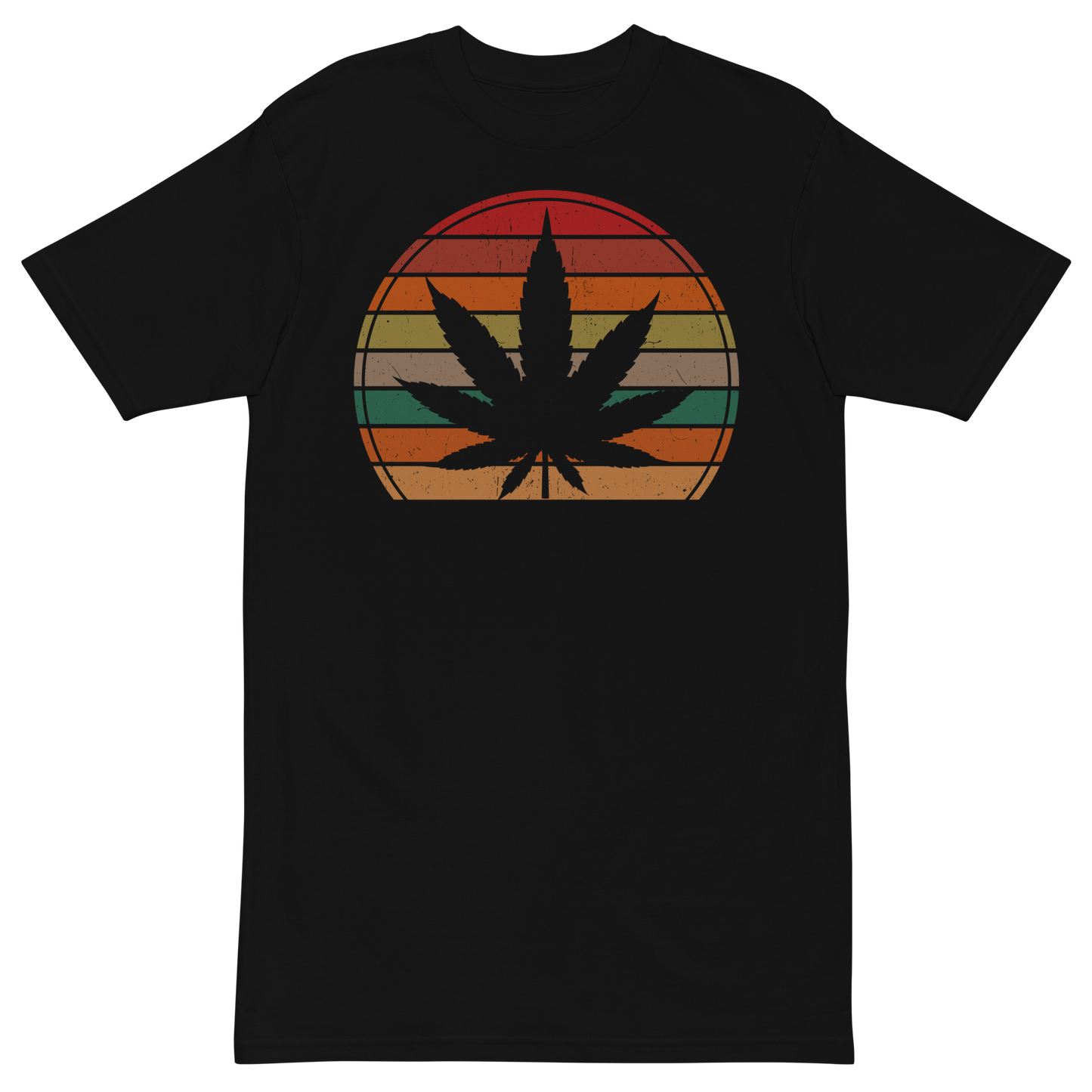 Vintage Pot Leaf Men’s Premium Heavyweight T-Shirt